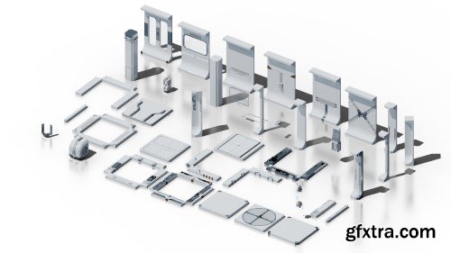 Artstation - +40 Modular Sci-Fi 3D Models