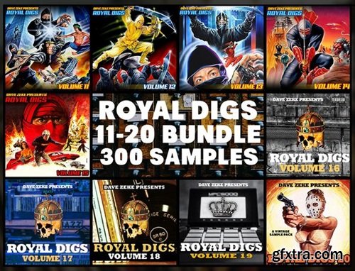 Dave Zeke Royal Digs Volumes 11-20 BUNDLE (300 Prechopped Samples)