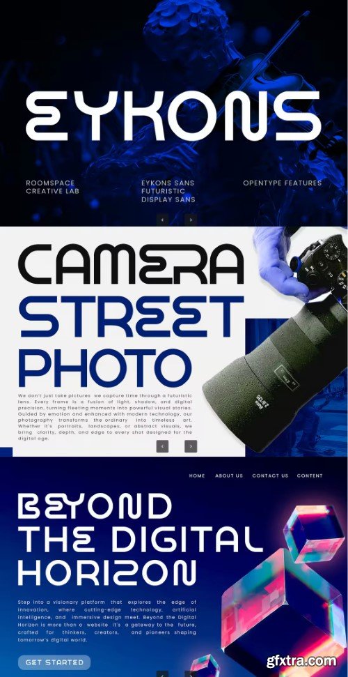 Eykons – Futuristic Sans Serif Font