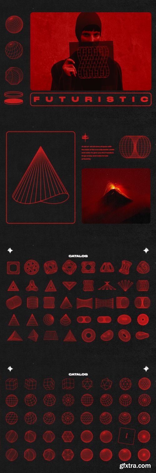 Pixflow - Wireframe Shapes Pack