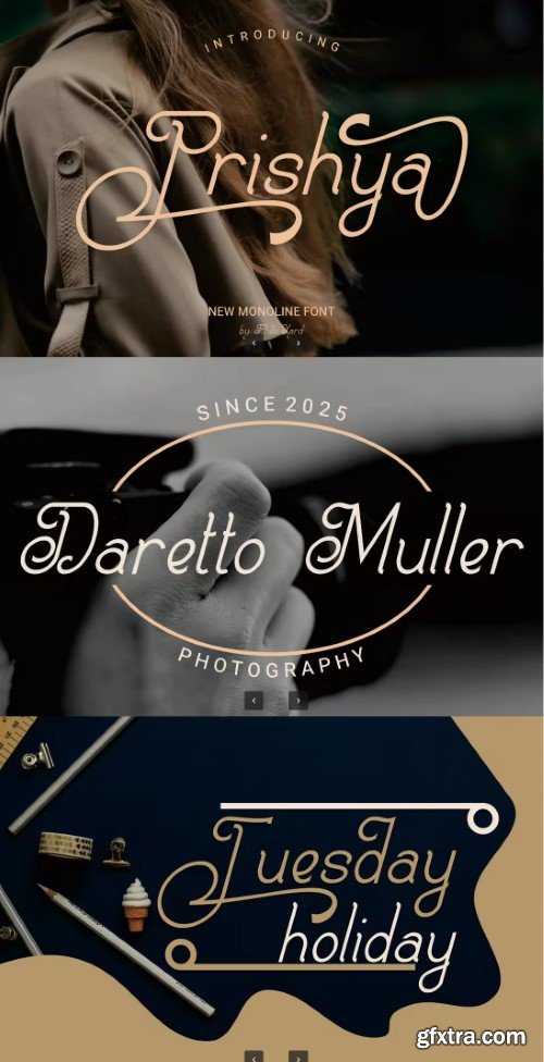 Prishya - New Monoline Font