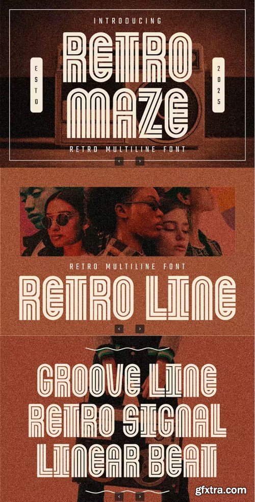 Retromaze Retro Multiline Font
