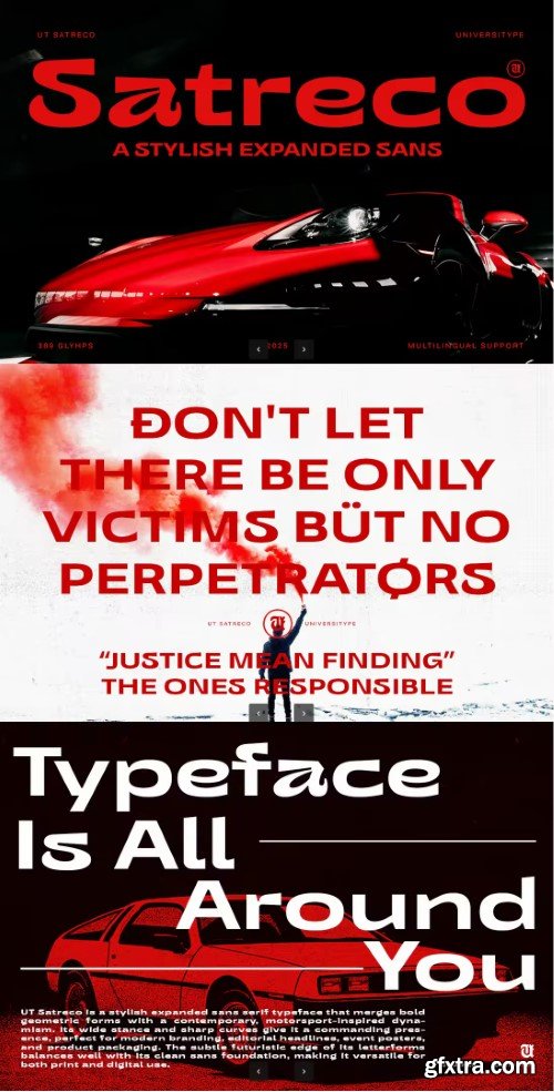 Creativemarket - UT Satreco - A Stylish Expanded Sans