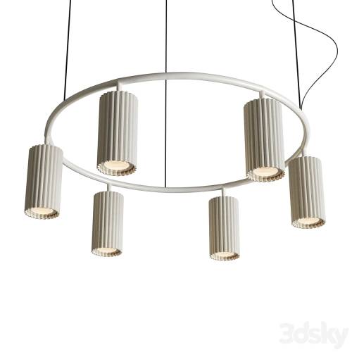 '3dsky Pro - LUPS 6 Head Round Nordic Spot Chandelier'