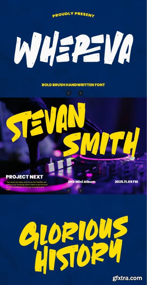 Whereva Bold Brush Handwritten Font