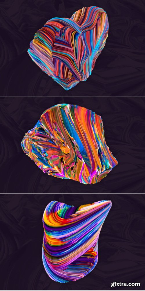 Chromasupply - Displaced: 80 Isolated 3D Textures