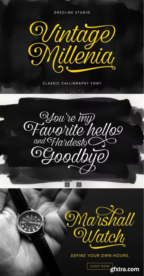 Creativemarket - Vintage Millenia - Classic Script Font