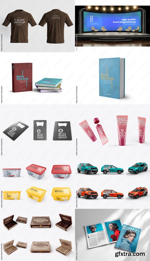 10 Mockup Templates Bundle 19 by Adobestock