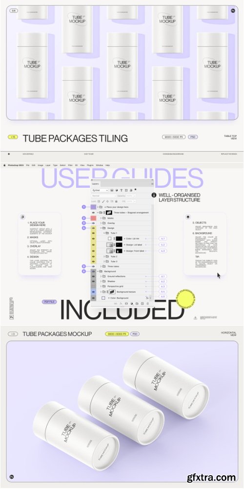 Creativemarket - Paper Tube Package Mockup Set 1 - 58625648