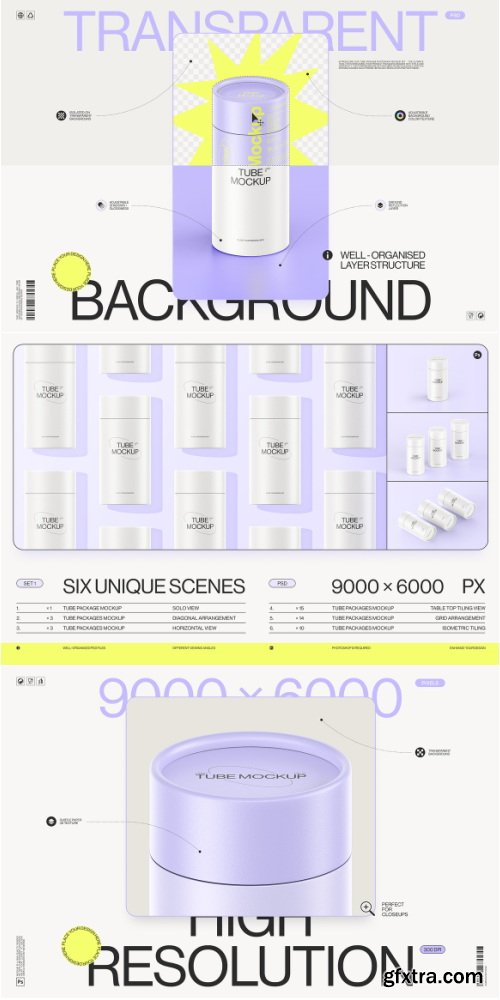 Creativemarket - Paper Tube Package Mockup Set 1 - 58625648