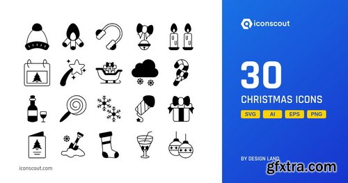 Iconscout - Christmas Icon Pack - 30 Icons
