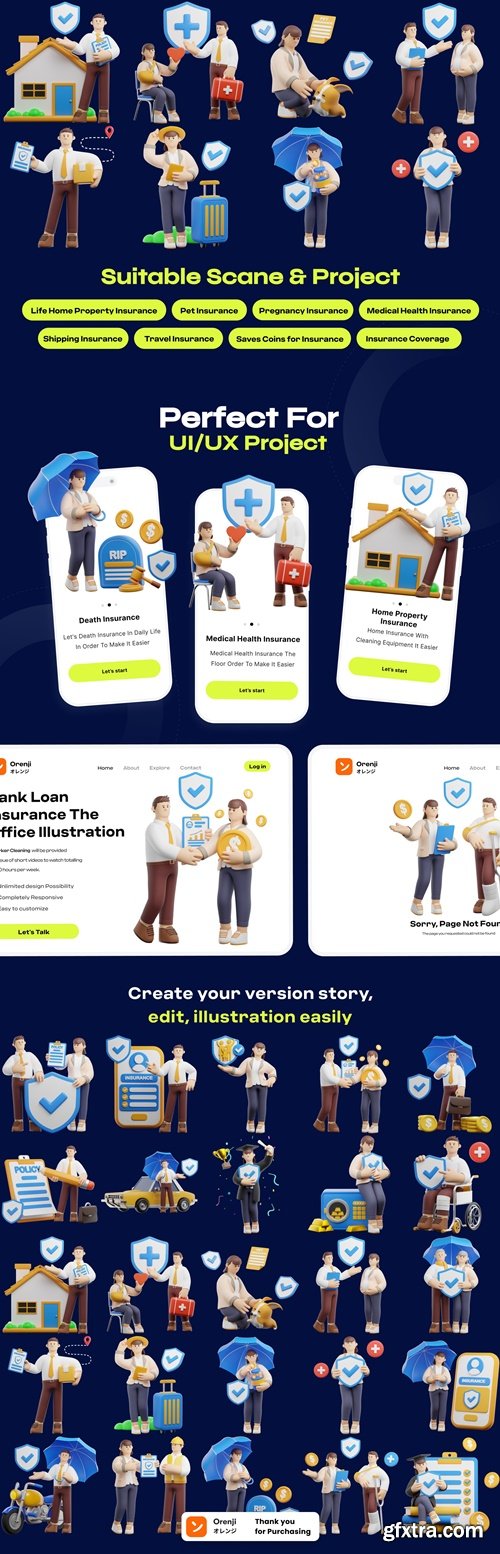 Life Insurance 3D Character Pack