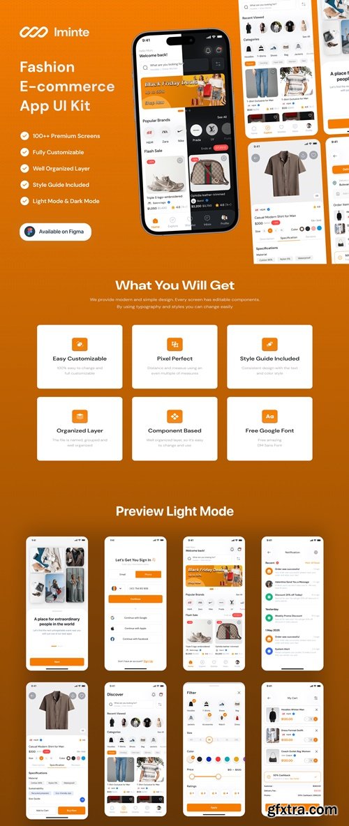 Iminte - Fashion Ecommerce Mobile App UI Kit