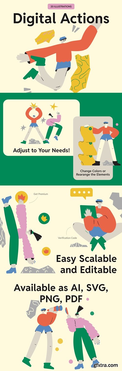 Catchy Digital Product Illustrations