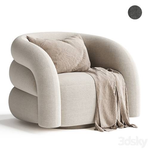 '3dsky Pro - Swivel armchair Novelle Off White'