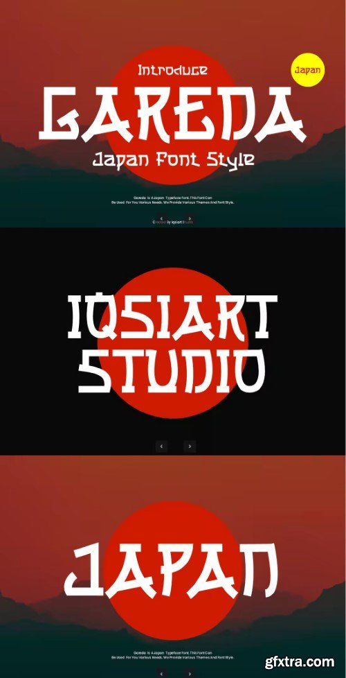 Gareda - Japan Font