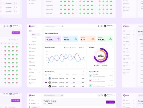 'School Management Dashboard UI Kit'