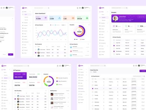 'School Management Dashboard UI Kit'