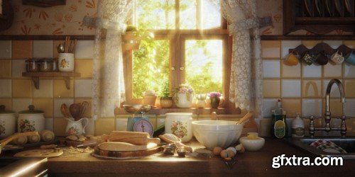 Superhivemarket -  Stylized Kitchen Course : A Complete Guide To Create Beautiful 3D Scenes In Blender