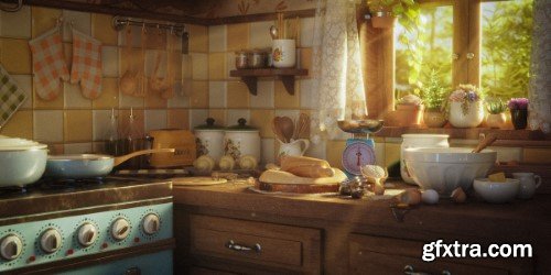 Superhivemarket -  Stylized Kitchen Course : A Complete Guide To Create Beautiful 3D Scenes In Blender