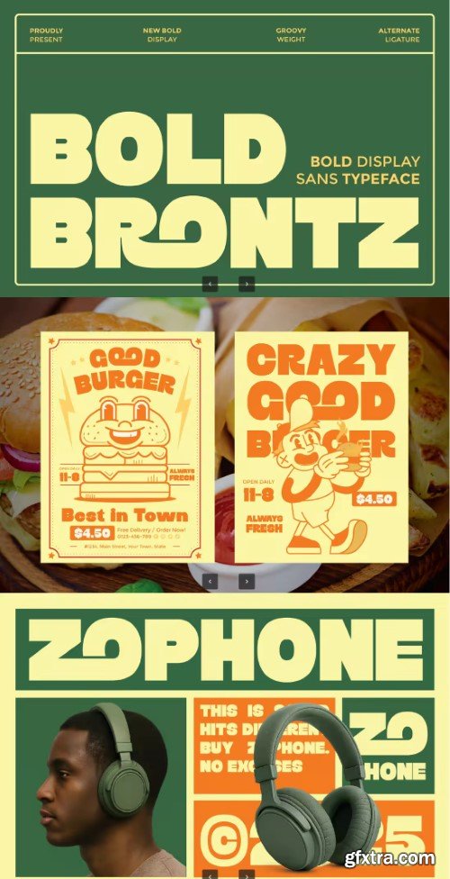 Modern Bold Brontz Font