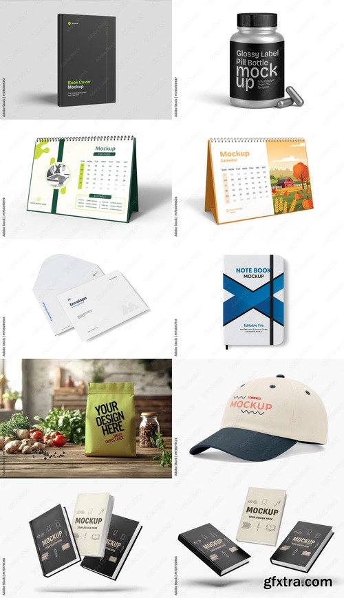 10 Mockup Templates Bundle 22 by Adobestock