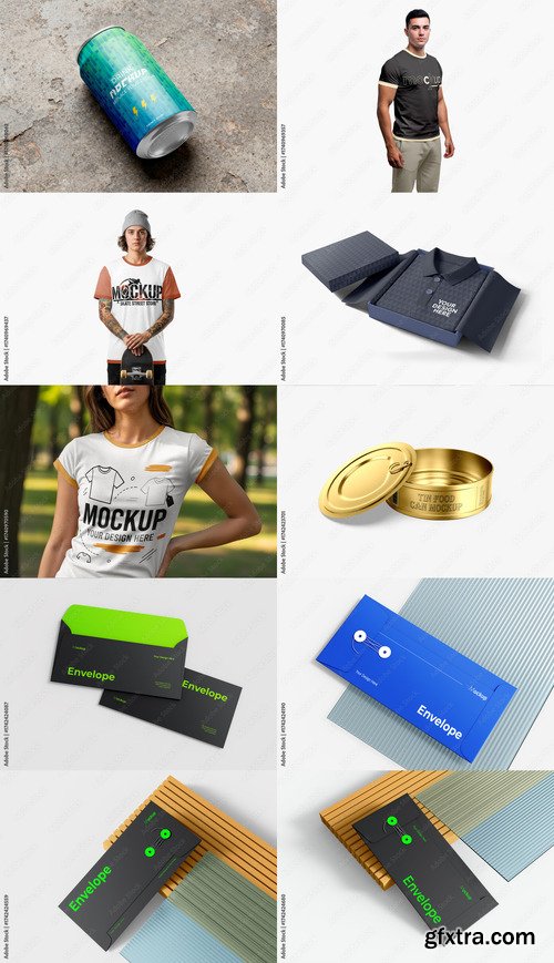 10 Mockup Templates Bundle 25 by Adobestock