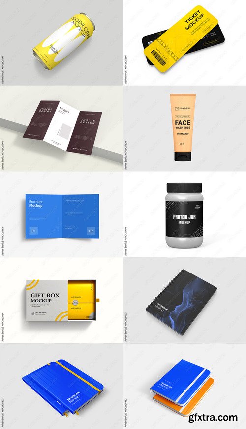 10 Mockup Templates Bundle 26 by Adobestock