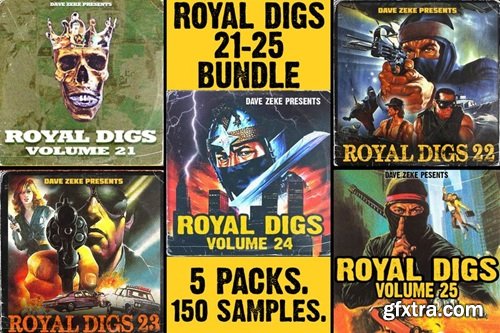 Dave Zeke Royal Royal Digs Volumes 21-25 BUNDLE (150 Prechopped Samples)