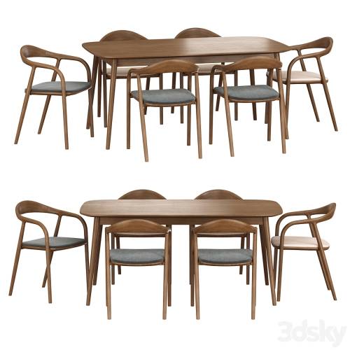 '3dsky Pro - Dining set 025 Neva chair'