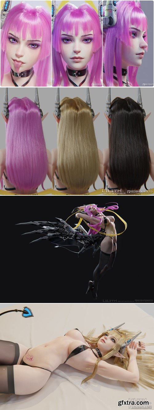 Artstation - Lilith - Mecha Succubus Human Form Project Files