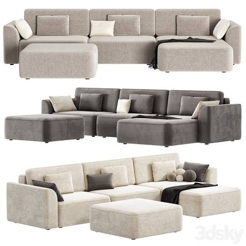 '3dsky Pro - Corner Sofa Space-2, Space-2 Sofa'