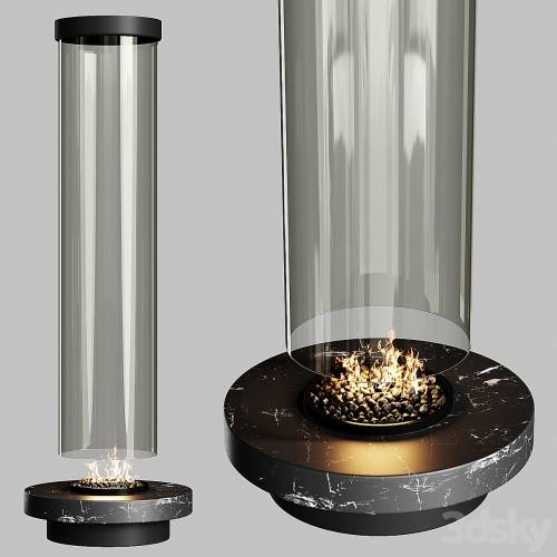 '3dsky Pro - Island fireplace'