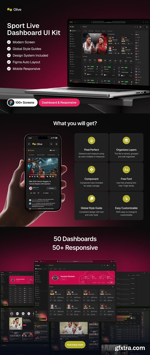 Olive - Sport Live Dashboard UI Kit