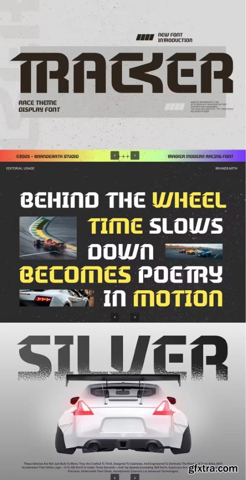 Tracker Modern Racing Font