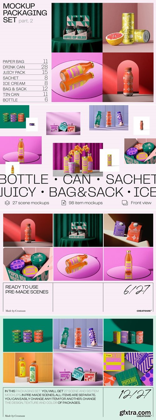 Creatoom - Mockup packaging set - part 2