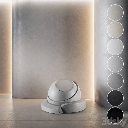 '3dsky Pro - Decorative plaster | Concrete set (seamless) | 18'
