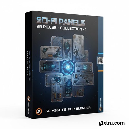 Artstation - Sci-Fi Panels - 20 pieces - Collection - 1