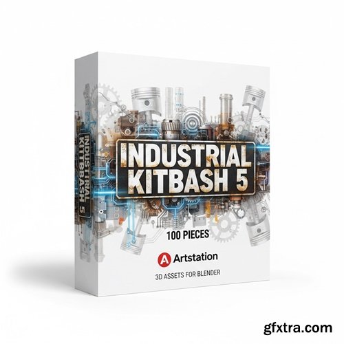 Artstation - Industrial Kitbash 5 - 100 Pieces