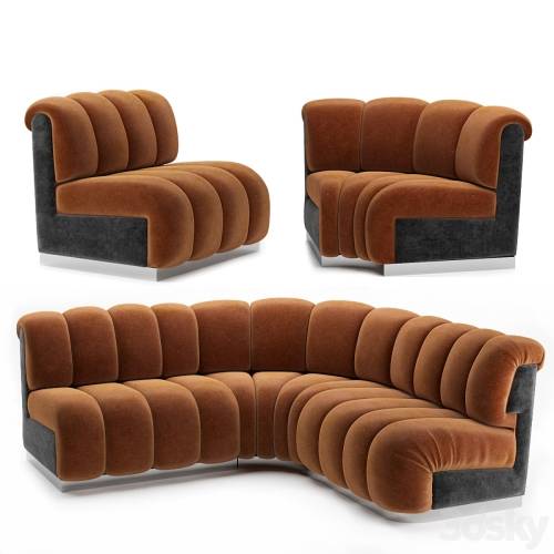 '3dsky Pro - Restaurant modular sofa'