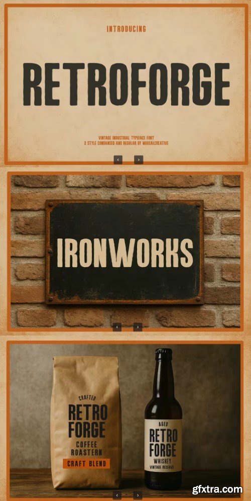 Retroforge – Vintage Industrial Typeface