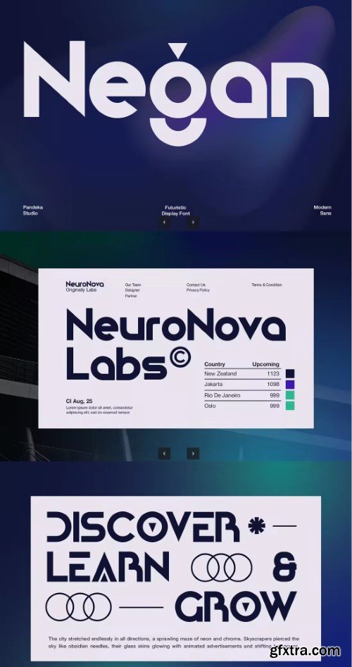 Negan - Futuristic Logo Font