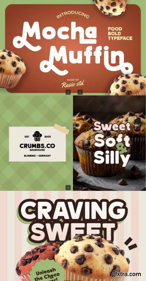 Mocha Muffin Food Bold Font