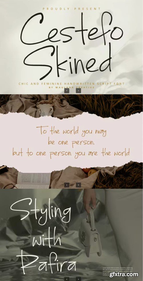 Cestefo Skined Feminine Handwritten Chic Font