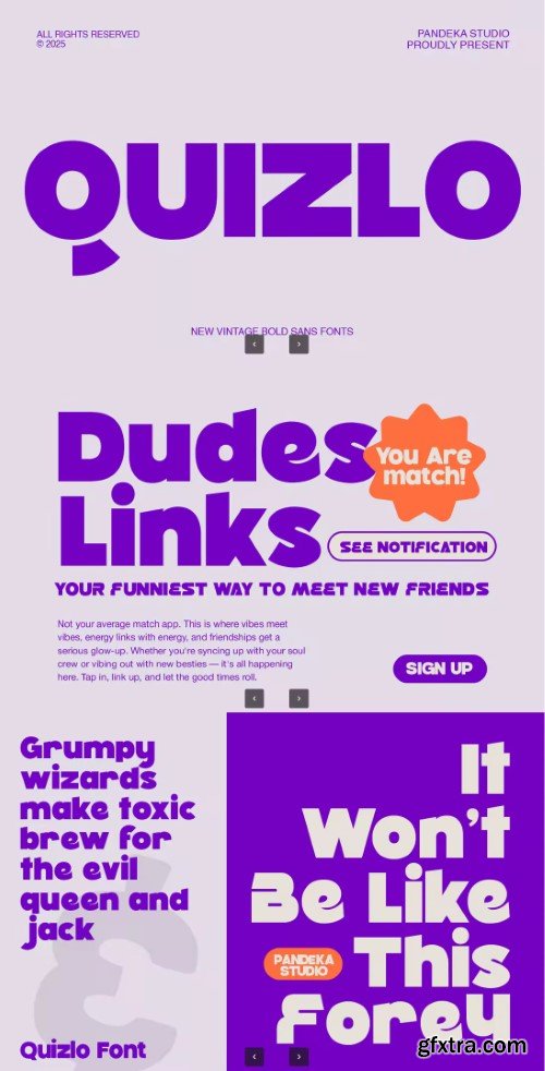 Quizlo - Food Branding Font