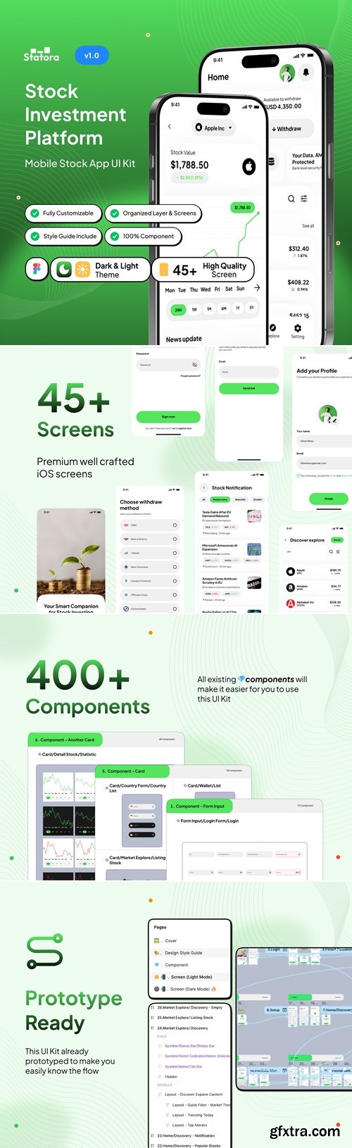 Statora - Stock Investment Platform App UI Kit