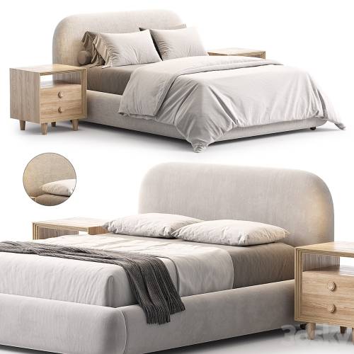 '3dsky Pro - Laurent bed by Westelm' '3dsky Pro - Laurent bed by Westelm'