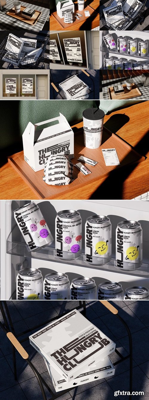 MockupCloud - Fasfood, Pizza & Burger Mockup