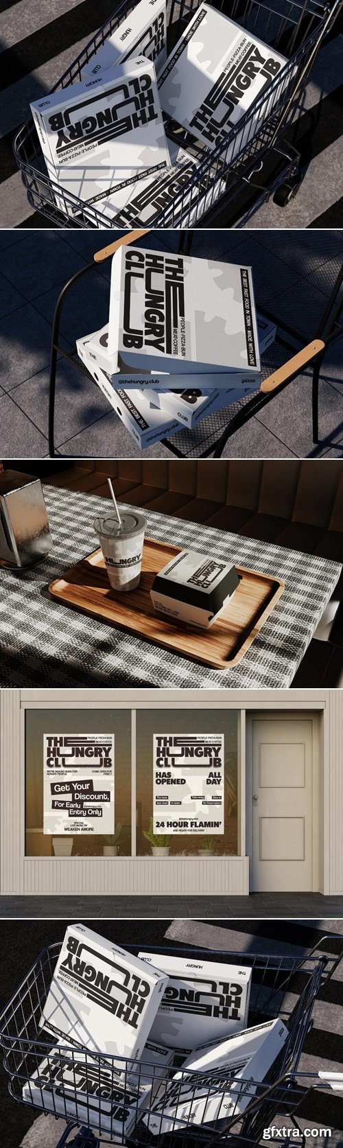 MockupCloud - Fasfood, Pizza & Burger Mockup