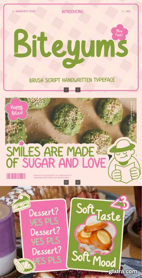 Biteyums Brush Script Handwritten Font